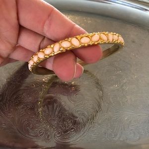 Kenneth Jay Lane ivory stone and gold bracelet